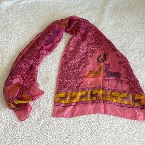 EUC Silk Scarf 20” width X 68” length
